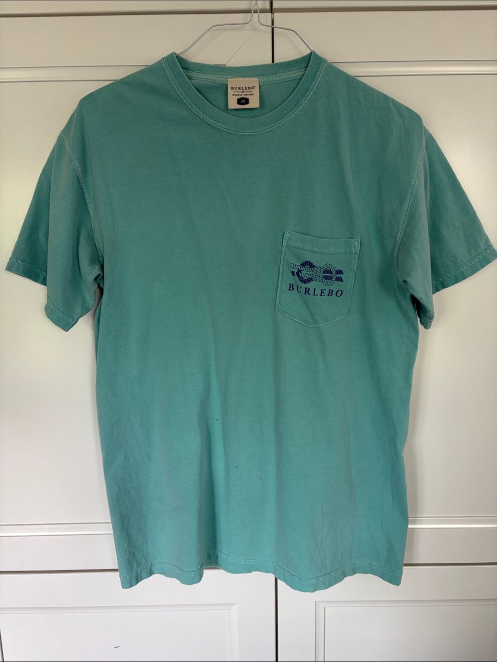 BURLEBO Teal Short-Sleeve Pocket Tee with Logo